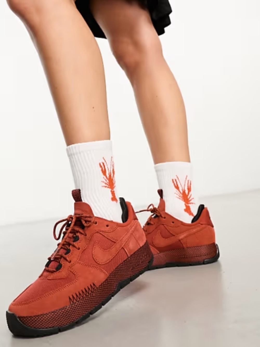 Nike Air Force 1 Wild Low Rugged Orange Campfire Sneakers FB2348-800 Womens 10